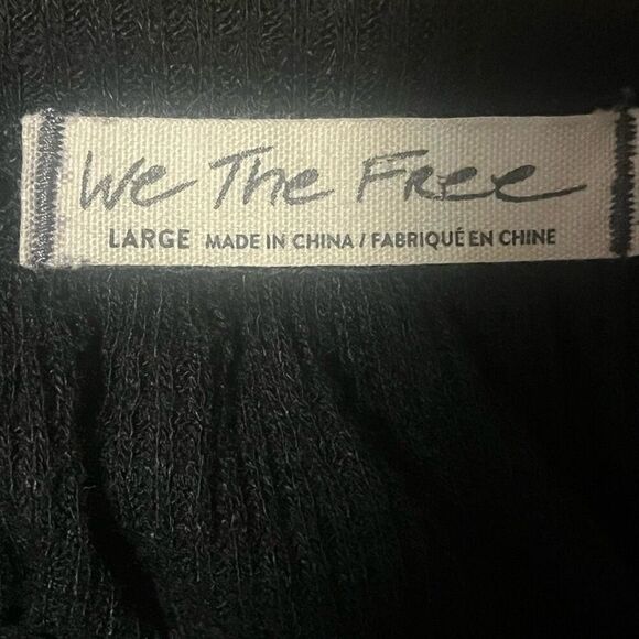 We The Free FP Cozy Up Thermal Henley Black Sz L - Picture 4 of 6